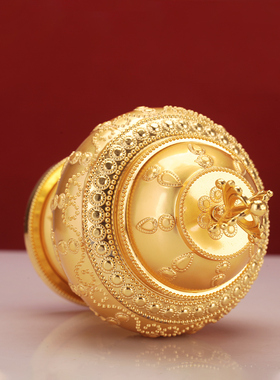 宝瓶摆件八吉祥藏式密宗供奉合金摩尼宝莲花观音财神龙王地藏宝瓶