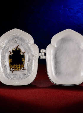 S990纯银藏式尼泊尔大号嘎乌盒