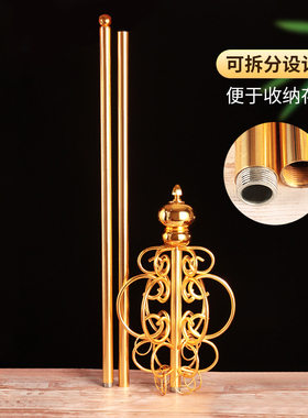 藏传九环锡杖法杖禅杖用品地藏王菩萨家用和尚僧人唐僧权杖摆件