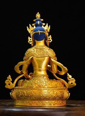 藏传纯铜佛像金刚萨埵浮雕系列七寸浮雕金刚萨垛精品仿古鎏金铜像