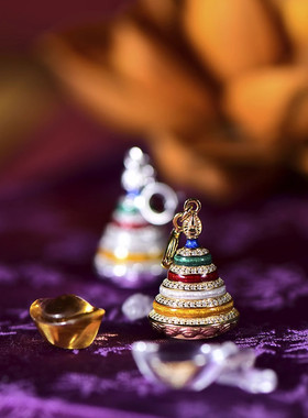 S925纯银迷你曼扎吊坠银曼扎