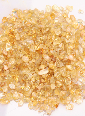 藏式天然宝石密宗供奉佛像装藏供曼扎盘巴西黄水晶50g金家用摆件