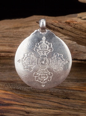 精工s925纯银十二生肖九宫八卦图 文殊牌吊牌腰牌 包邮