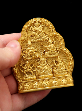 纯铜水供财神摆件财神佛像六路财神水供家用五姓财神八吉祥迷你碗