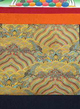 药师佛唐卡西藏手工手绘印刷绸布挂画藏传用品室内大号125cm挂件