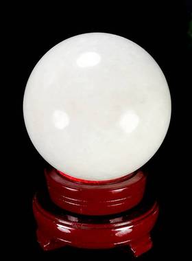 白玉风水球摆件招财时来运转