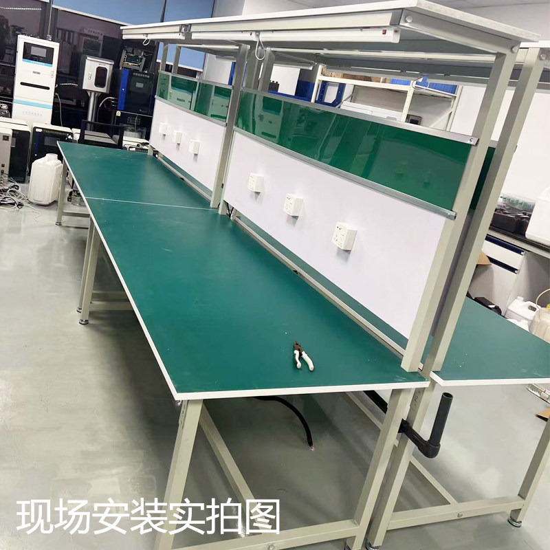 防静电工作台双层带灯电子厂手机电脑维修桌检验桌车间实验台桌