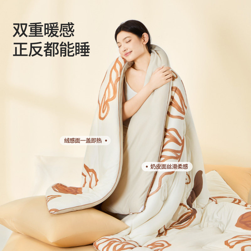 JACE冬季被子可机洗水洗四季大豆被全棉A类加厚保暖宿舍秋冬被芯