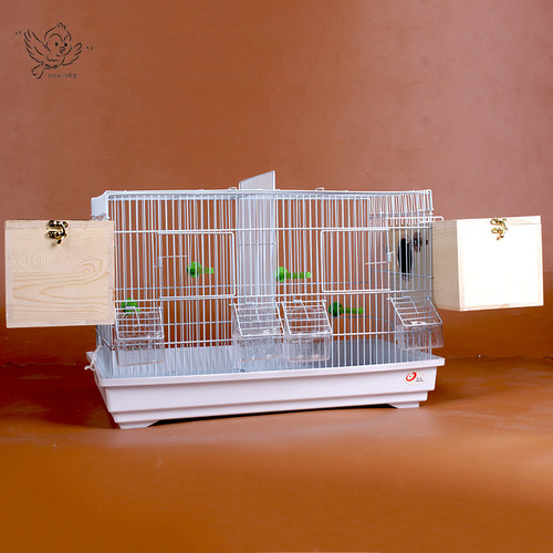 鸟用高级观赏珍珠绣眼文鸟玉鸟芙蓉鸟鹦鹉笼带隔网鸟儿繁殖鸟笼子 - 图1