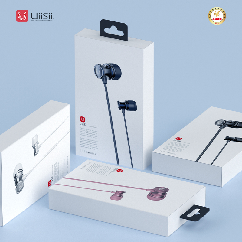 [国货之光]云仕uiisii耳机入耳式线控带麦高音质降噪游戏吃鸡K歌电脑华为小米通用和平精英金属质感HM16圆孔