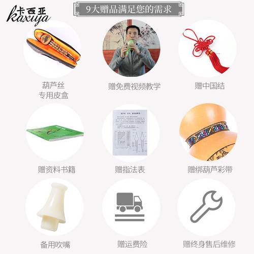 葫芦丝乐器初学者专业演奏葫芦丝C调降BGF调成人儿童学生自学入门 - 图0