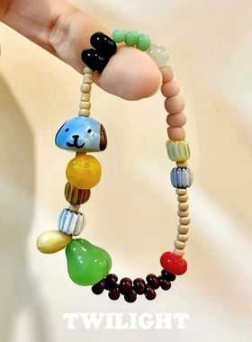 彩色多巴胺卡通不规则串珠手链