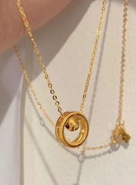 越南沙金猫眼转运珠项链简约设计