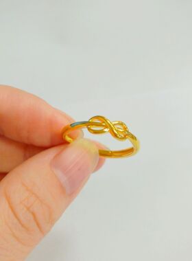 七夕情结手镯戒指手饰黄金色蝴蝶