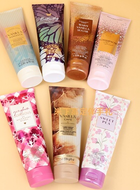 保税仓直发bath &body works美国BBW香氛身体霜润肤226g粉色格布