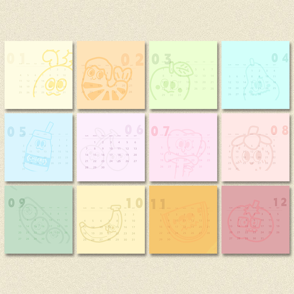 36张Mojo极简风日历五月天精美高颜值年历周边互换物料自印收藏卡 - 图0