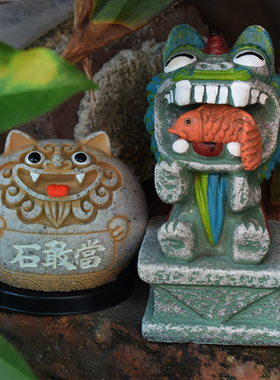 办公室靠山石横梁化解摆件