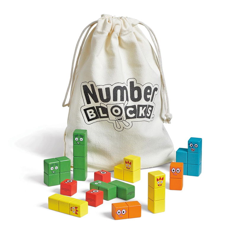 【上新】美国NumberBlocks数字积木木质积木儿童益智玩具3D空间教 - 图1