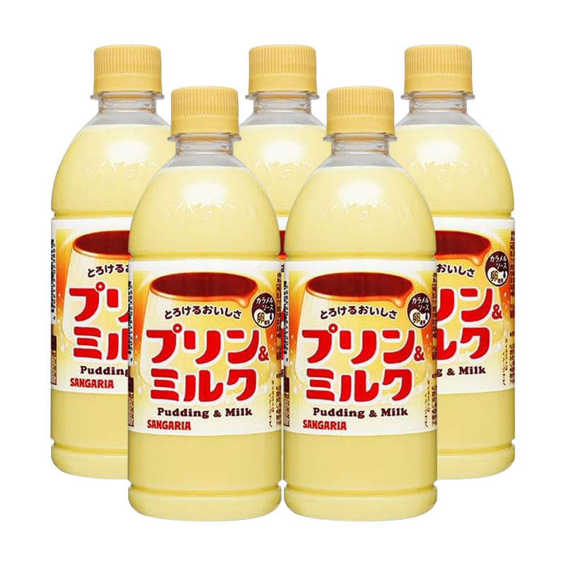 日本进口SANGARIA三佳利三佳丽桑格利亚布丁牛奶味饮料瓶装500ml - 图3