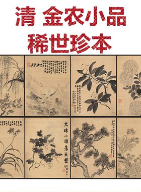 清金农书画图册杂画A3A4彩图