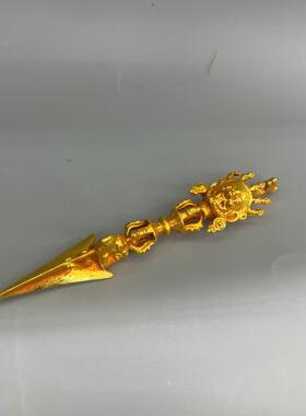 2026复古锌合金鎏金藏普巴金刚杵 金属工艺品 文创市集古玩老物件