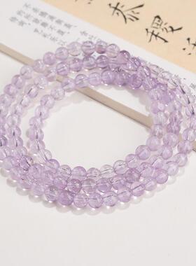 2026保真玻利维亚薰衣草紫晶紫水晶手錬女玛瑙翡翠玉石散珠子水晶