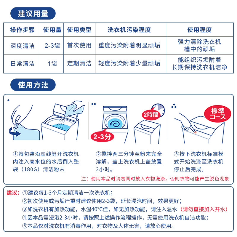 日本花王洗衣机槽除臭粉波轮清洗剂 globalgo海外洗衣机槽清洁剂