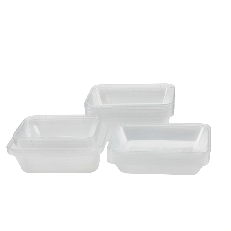 长方形1000ML一次性餐盒外卖打包饭盒食品级塑料透明加厚带盖餐具 - 图3