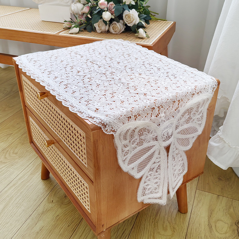 法式床头柜盖布轻奢高级感蕾丝卧室装饰柜子万能盖巾防尘布小桌布,淘宝优惠券,粉丝福利购,淘宝优惠卷