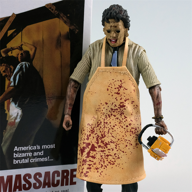 neca德州电锯杀人狂电影 布衣皮脸40周年 万圣节可动手办模型玩具 - 图3