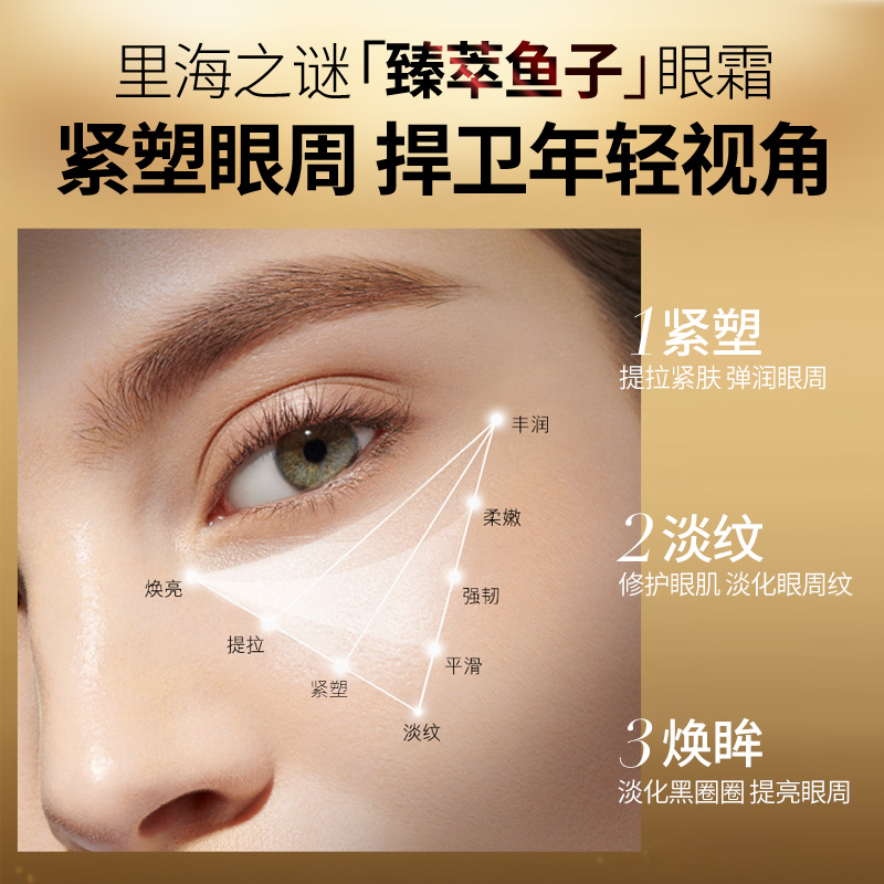 里海之谜臻萃鱼子眼霜15ml改善眼袋眼圈亮眼淡化细纹改善初老眼纹