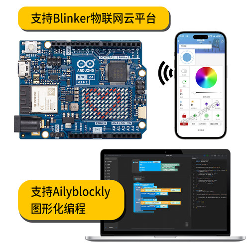 Arduino UNO R4开发板进口arduino Wifi版ABX00087 Minima 套件 - 图0