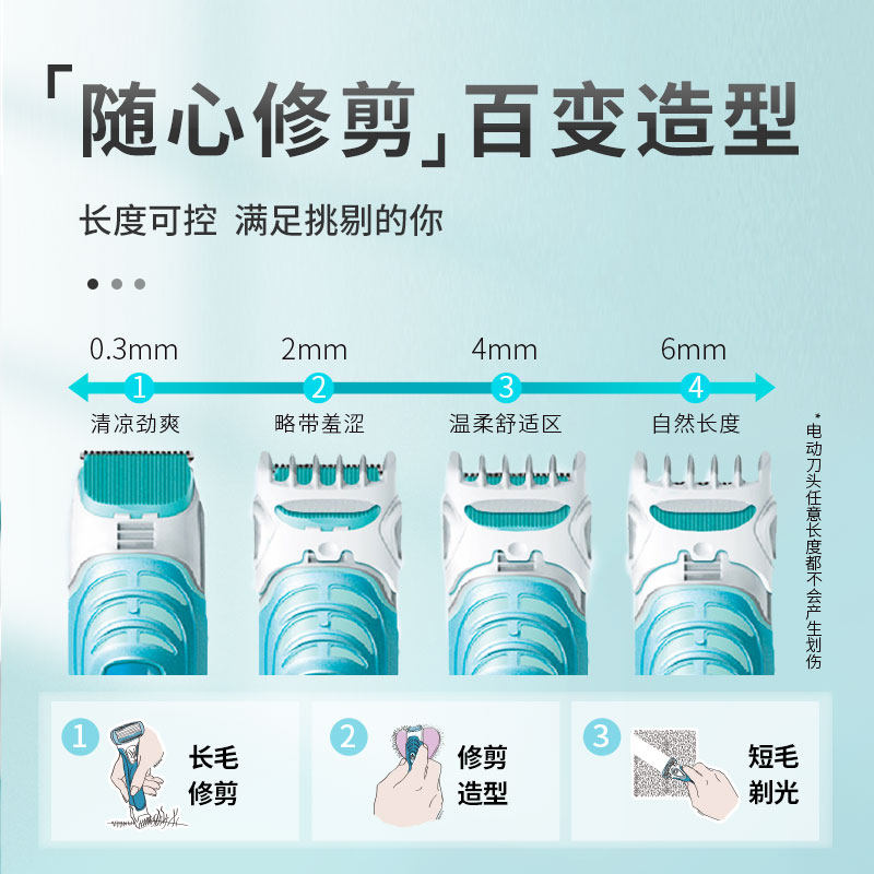 舒芙剃毛器私密男女电动剃阴毛器 schick舒适龙瑞明新女用剃毛刀