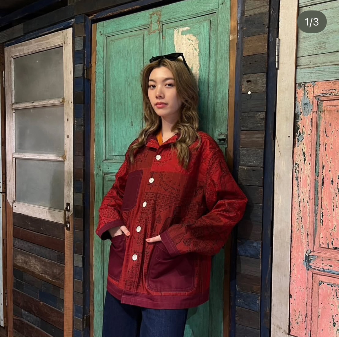 泰国潮牌 collector 黑色经文印花夹克外套 orm同款 代表幸运保佑 - 图2