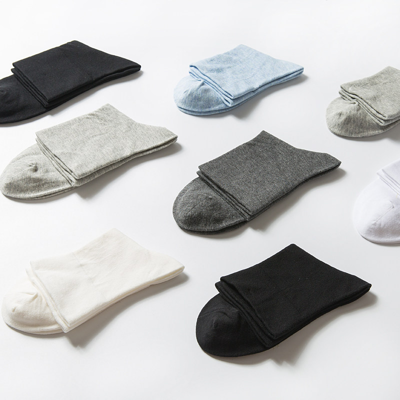 男士中筒皮鞋袜宽松不勒脚松口袜子 王老虎短袜/打底袜/丝袜/美腿袜