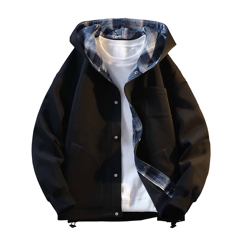 春秋季新款连帽卫衣男款宽松休闲百搭上衣青少年大童潮流帅气外套 - 图3