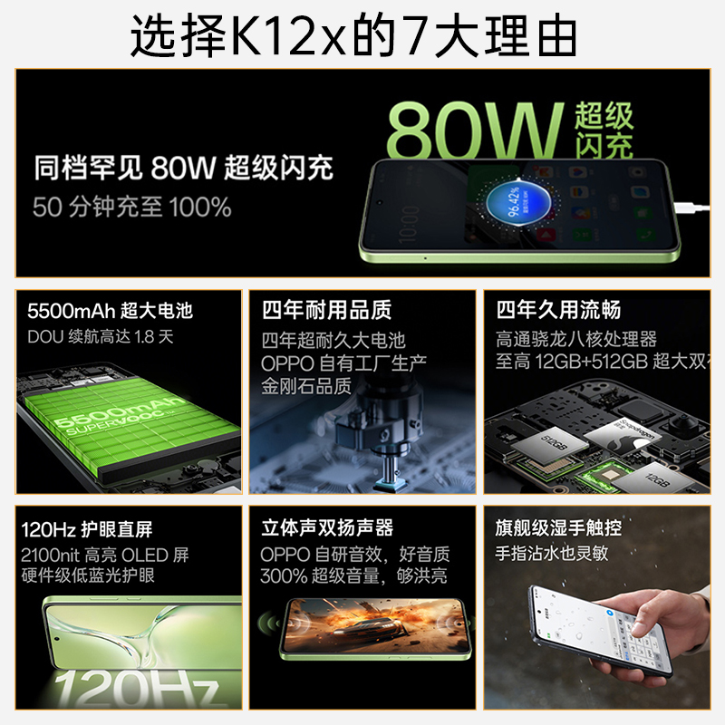 【5G新品】OPPO K12x oppok12x手机新款上市oppo手机官方旗舰店官网正品全网通智能游戏手机0ppo k10x k11x - 图2