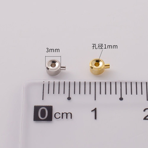 925纯银饰品配件包线扣简易收尾扣DIY手链项链线头固定结尾扣材料 - 图1