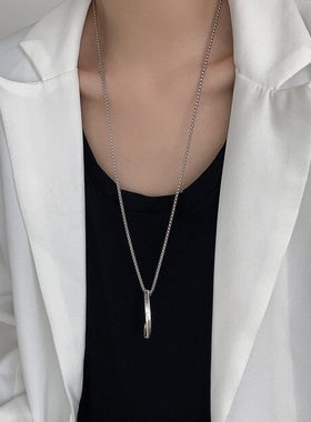 钛钢万能链项链女嘻哈轻奢小众