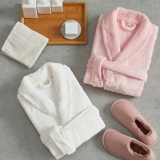 Зимний коралловый бархатный утепленный банный халат для влюбленных, мужская длинная фланелевая демисезонная весенняя пижама