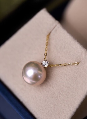 14-15mm白色戴妃款吊坠（金扣）DZB307