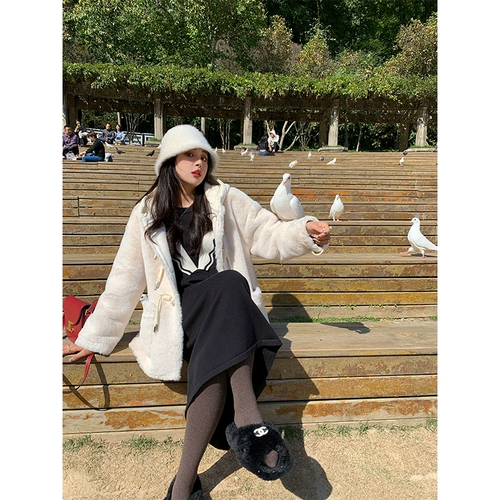 Зимнее платье, длинная юбка, большой размер, средней длины