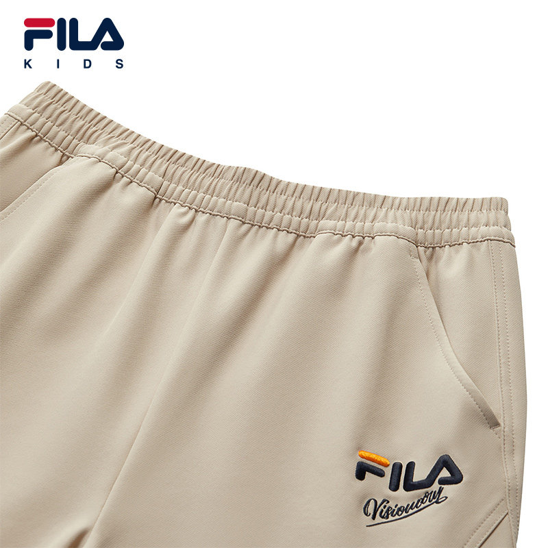 FILA斐乐儿童童装裤子2025年秋季新款男童中大童休闲宽松梭织长裤