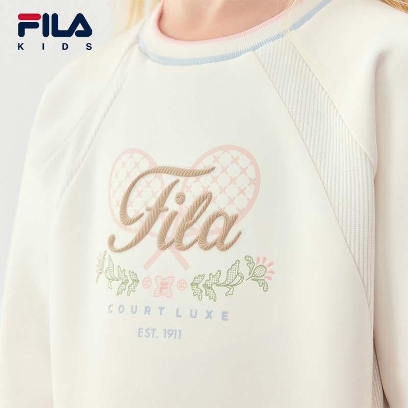 FILA斐乐儿童童装卫衣2025年冬季新款女童小童宽松套头运动上衣,淘宝优惠券,粉丝福利购,淘宝优惠卷
