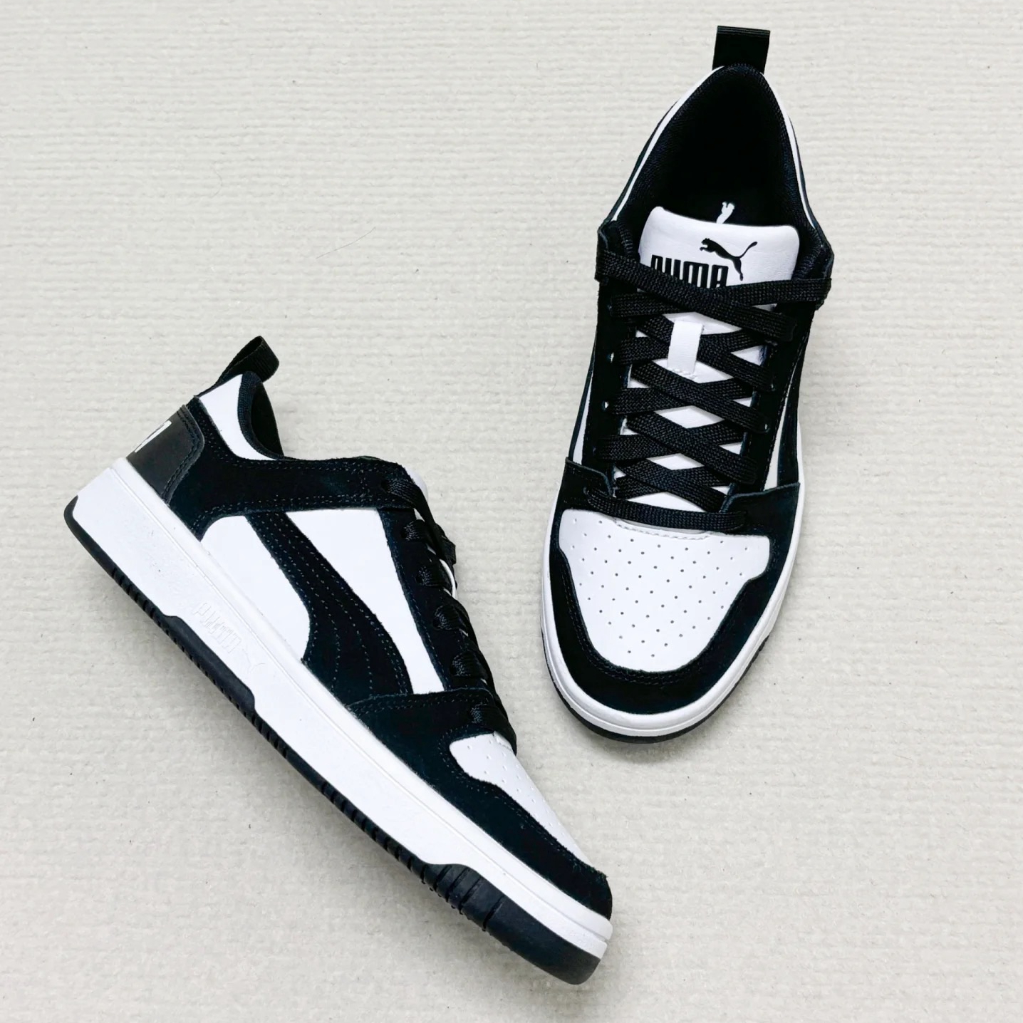 PUMA彪马夏季男女同款休闲板经典复古黑白百搭运动鞋板鞋370539 - 图2