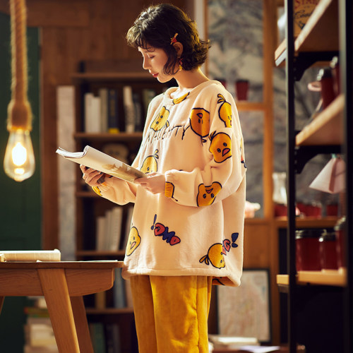珊瑚绒睡衣女冬季加厚加绒家居服法兰绒2026新款保暖套装春秋冬款 - 图2