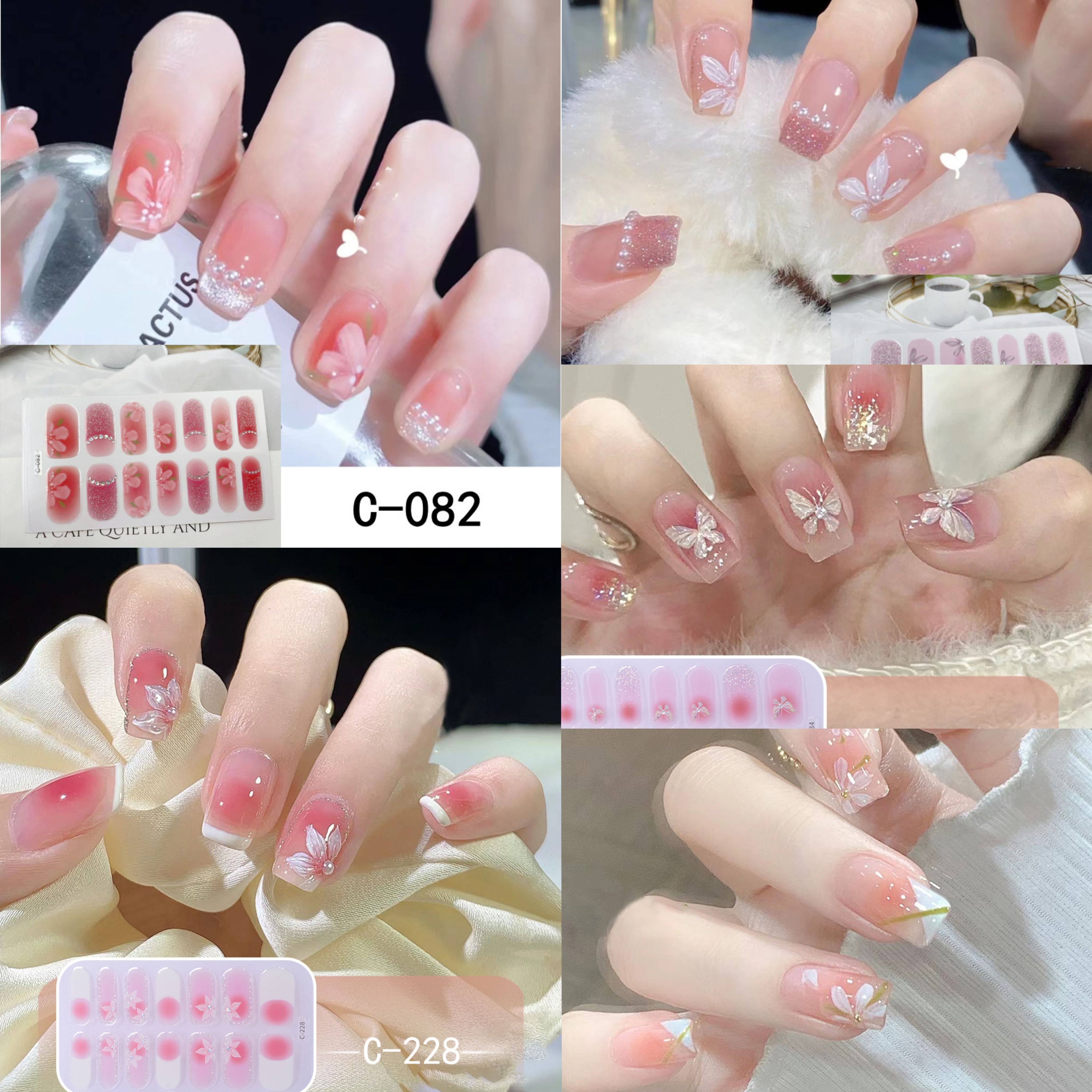 免烤自粘可撕式指甲贴纸网红清新少女持久学生防水可拆卸爆闪美甲,淘宝优惠券,粉丝福利购,淘宝优惠卷