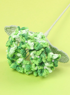 手工针织毛线绣球仿真花家居摆件花束婚庆节日礼品编织花伴手礼