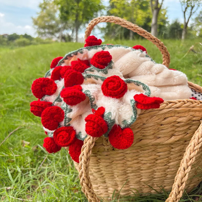 现货成品 玫瑰花束毯子成品花朵毛毯教师七夕情人节生日礼物女生,淘宝优惠券,粉丝福利购,淘宝优惠卷