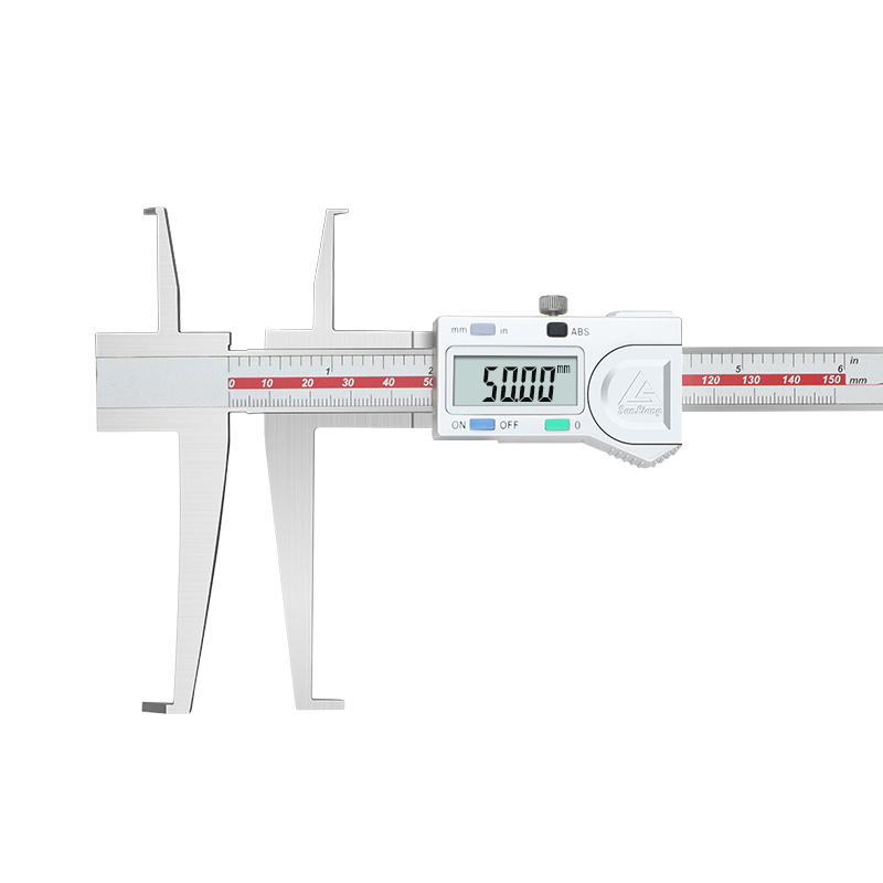 日本三量刀头双内沟槽数显游标卡尺内孔内圆不锈钢沟槽10-150mm